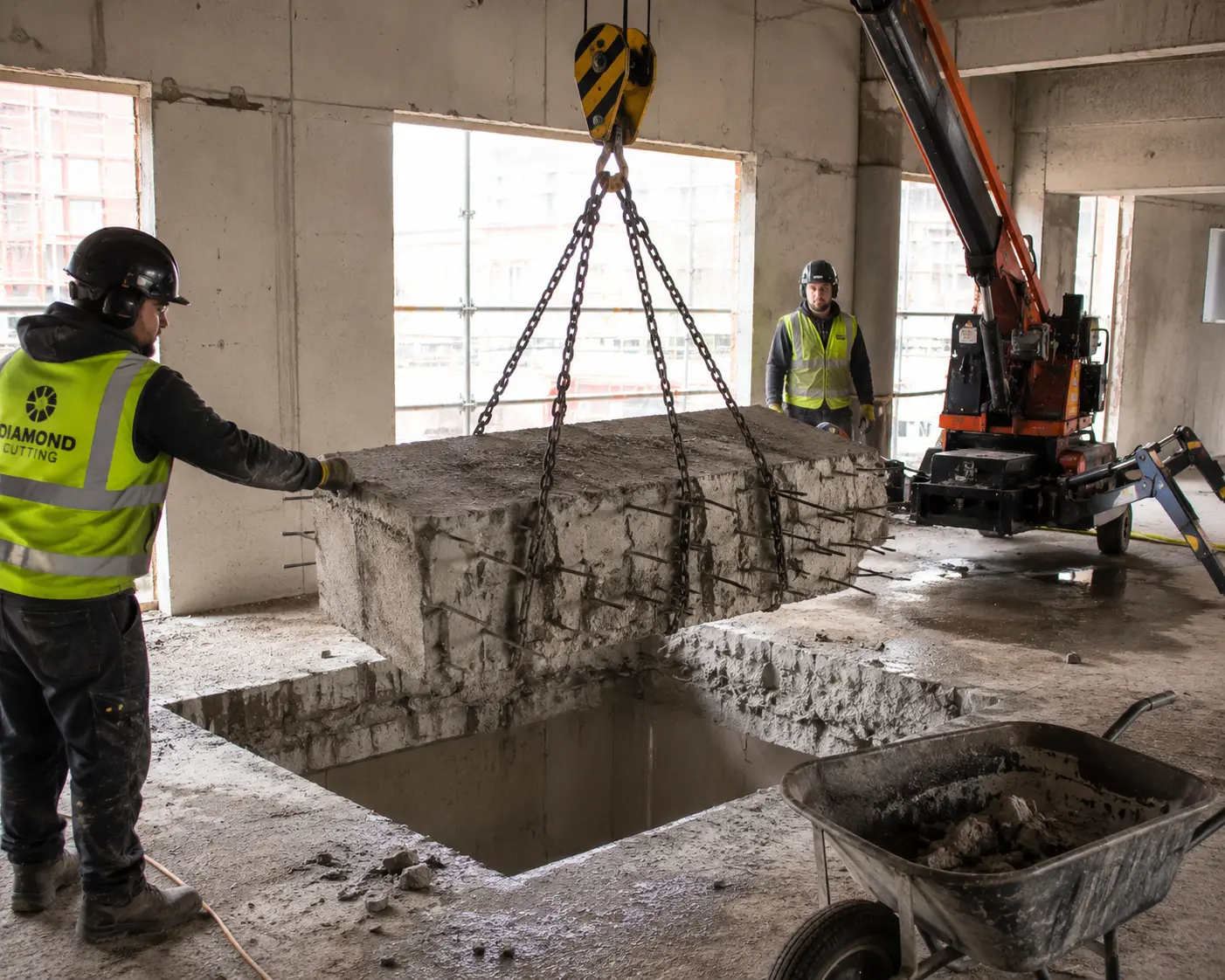 Concrete section removal
